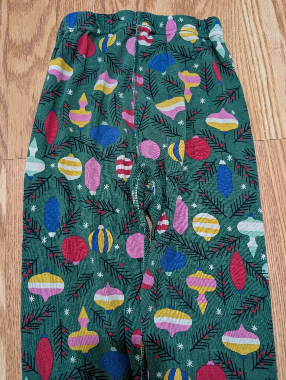 Hanna Andersson Green Holiday Ornament Pajamas Long Sleeve Pants 130 8 - Picture 12 of 12
